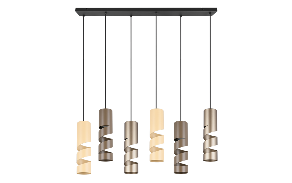 Trio Lighting Trio STREAM pendant light | 6x GU10 | Ø 100 cm | IP20 | 150 cm Trio Lighting Trio STREAM pendant light | 6x GU10 | Ø 100 cm | IP20 | 150 cm