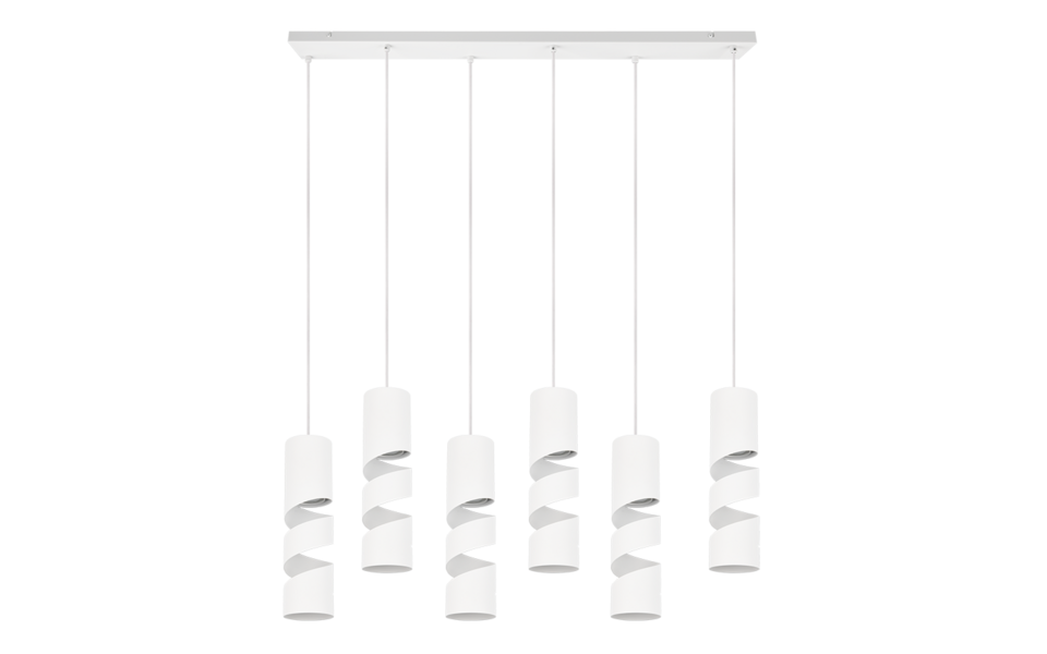 Trio Lighting Trio STREAM hanglamp | GU10 Fitting | wit mat | Ø 7,5 cm | IP20 | excl. 6x GU10 | max. 10W Trio Lighting Trio STREAM hanglamp | GU10 Fitting | wit mat | Ø 7,5 cm | IP20 | excl. 6x GU10 | max. 10W