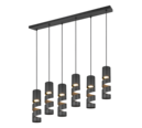 Trio Lighting Trio STREAM hanglamp | GU10 Fitting | mat zwart | Ø 7,5 cm | IP20 | excl. 6x GU10 | max. 10W