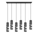 Trio Lighting Trio STREAM hanglamp | GU10 Fitting | mat zwart | Ø 7,5 cm | IP20 | excl. 6x GU10 | max. 10W