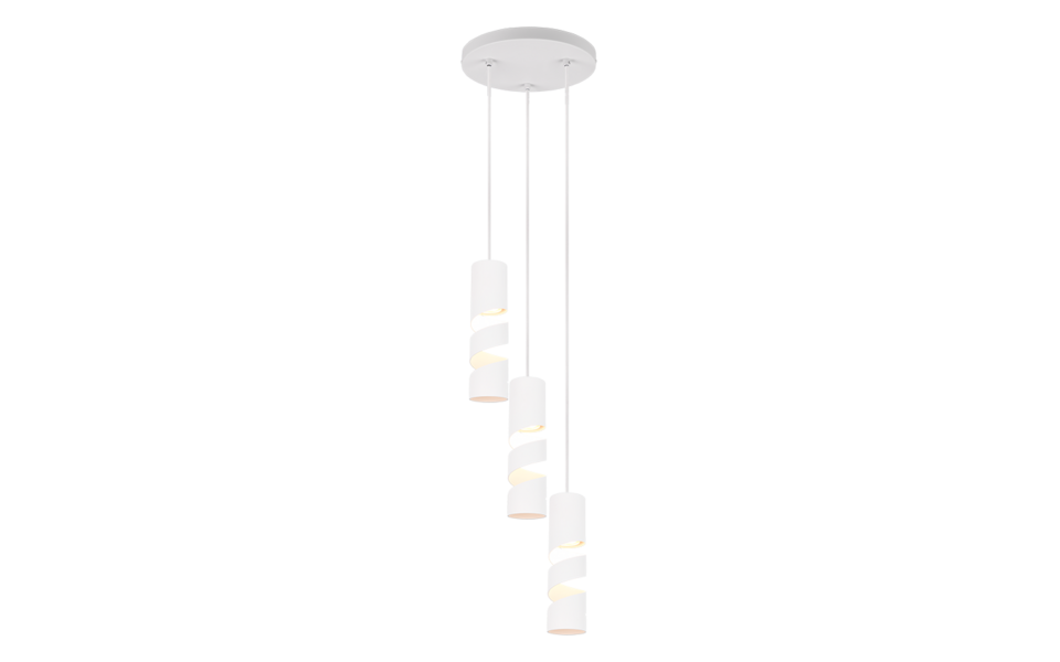Trio Lighting Trio STREAM hanglamp | GU10 Fitting | wit mat | Ø 28 cm | IP20 | excl. 3x GU10 | max. 10W