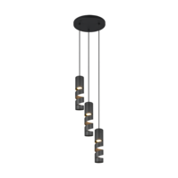 Trio STREAM hanglamp | mat zwart | IP20 | GU10 Fitting | Ø 28 cm