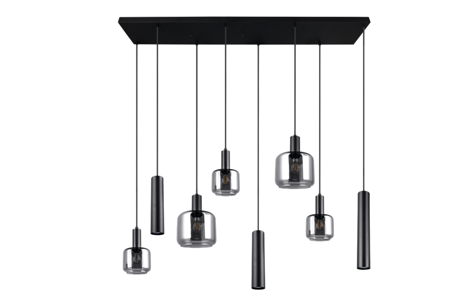 Trio Lighting Trio MATARO pendant light | 2x E27 max 40W | black | IP20 | 150 cm