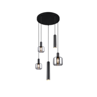 Trio MATARO hanglamp | E27 | zwart/chroom | Ø 40 cm | uitv. 2