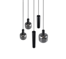 Trio Lighting Trio MATARO hanglamp | E27 Fitting | mat zwart met verchroomd | Ø 40 cm | IP20 | excl. 1x E27 | max. 10W