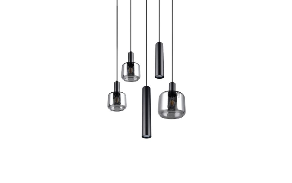 Trio Lighting Trio MATARO hanglamp | E27 Fitting | mat zwart met verchroomd | Ø 40 cm | IP20 | excl. 1x E27 | max. 10W Trio Lighting Trio MATARO hanglamp | E27 Fitting | mat zwart met verchroomd | Ø 40 cm | IP20 | excl. 1x E27 | max. 10W