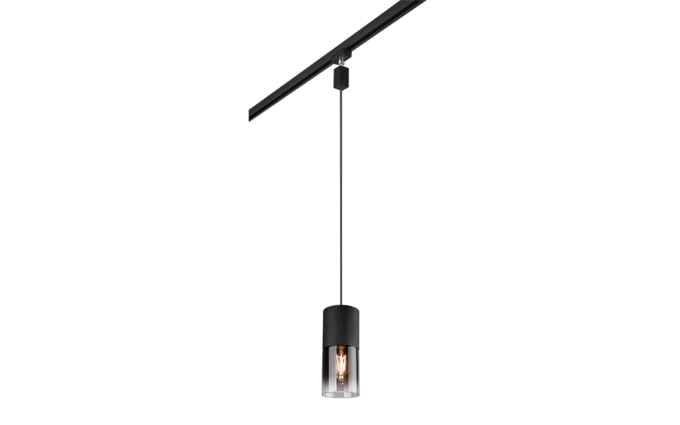 Trio Lighting Trio DUOLINE pendant light | 1x E27 max 40W | black | IP20 | 23 cm