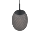 Trio Lighting Trio FACETTE hanglamp | E27 Fitting | mat zwart met rookkleur | Ø 17,5 cm | IP20 | excl. 1x E27 | max. 25W