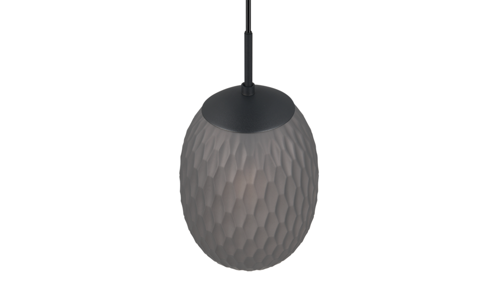 Trio Lighting Trio FACETTE hanglamp | E27 Fitting | mat zwart met rookkleur | Ø 17,5 cm | IP20 | excl. 1x E27 | max. 25W Trio Lighting Trio FACETTE hanglamp | E27 Fitting | mat zwart met rookkleur | Ø 17,5 cm | IP20 | excl. 1x E27 | max. 25W