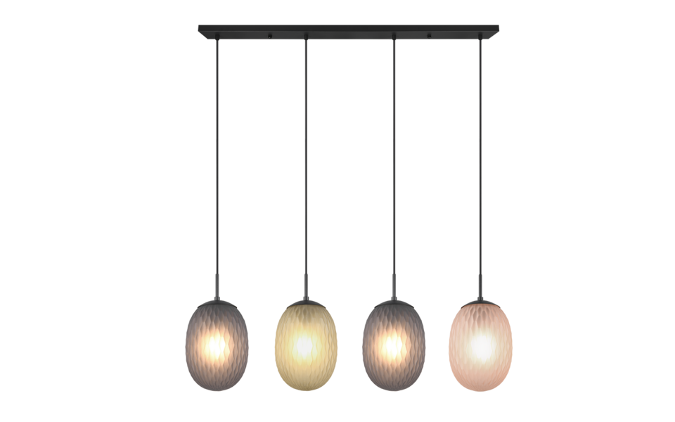 Trio Lighting Trio FACETTE pendant light | 4x E27 max 40W | IP20 | 150 cm Trio Lighting Trio FACETTE pendant light | 4x E27 max 40W | IP20 | 150 cm