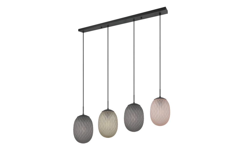 Trio Lighting Trio FACETTE pendant light | 4x E27 max 40W | IP20 | 150 cm Trio Lighting Trio FACETTE pendant light | 4x E27 max 40W | IP20 | 150 cm