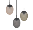 Trio Lighting Trio FACETTE hanglamp | E27 Fitting | mat zwart met rookkleur met amber met groen | Ø 43 cm | IP20 | excl. 3x E27 | max. 25W