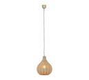 Trio Lighting Trio JANNE hanglamp | E27 Fitting | mat zwart met natuurlijke afwerking | Ø 34 cm | IP20 | excl. 1x E27 | max. 10W