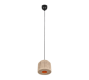 Trio Lighting Trio SMILLA hanglamp | E27 Fitting | mat zwart met natuurlijke afwerking | Ø 31 cm | IP20 | excl. 1x E27 | max. 10W