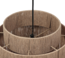 Trio Lighting Trio SMILLA hanglamp | E27 Fitting | mat zwart met natuurlijke afwerking | Ø 31 cm | IP20 | excl. 1x E27 | max. 10W