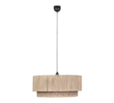 Trio Lighting Trio SMILLA hanglamp | E27 Fitting | mat zwart met natuurlijke afwerking | Ø 60 cm | IP20 | excl. 1x E27 | max. 10W