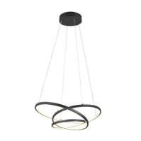Trio DARVIN hanglamp | LED | mat zwart | 64 x 49 cm | IP20
