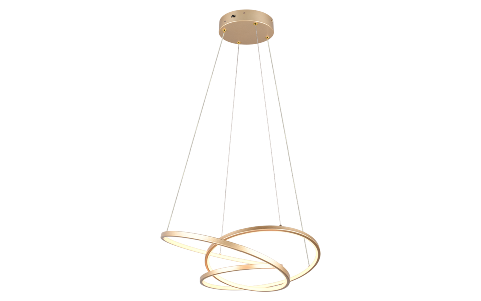Trio Lighting Trio DARVIN hanglamp | LED | goudkleurig | 64 x 49 cm | IP20 | 1x 34W | 4500 lm | 2300+3000+4000K | dimbaar