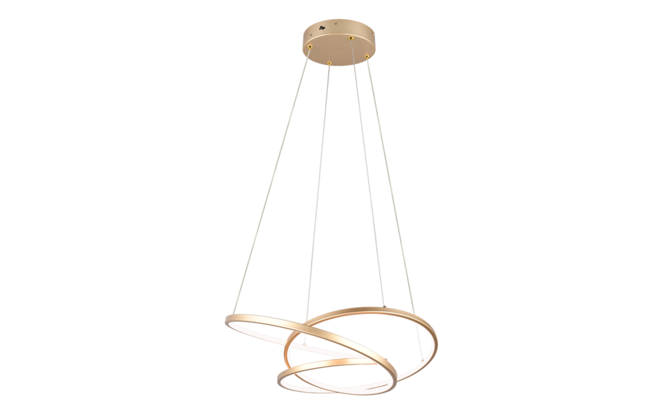 Trio Lighting Trio DARVIN hanglamp | LED | goudkleurig | 64 x 49 cm | IP20 | 1x 34W | 4500 lm | 2300+3000+4000K | dimbaar