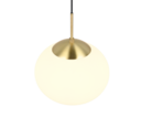 Trio Lighting Trio FOMENTO hanglamp | E27 Fitting | messing mat met wit | Ø 30 cm | IP20 | excl. 1x E27 | max. 15W