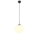 Trio Lighting Trio FOMENTO hanglamp | E27 Fitting | mat zwart met wit | Ø 30 cm | IP20 | excl. 1x E27 | max. 15W