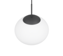 Trio Lighting Trio FOMENTO hanglamp | E27 Fitting | mat zwart met wit | Ø 30 cm | IP20 | excl. 1x E27 | max. 15W