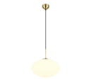 Trio Lighting Trio FOMENTO hanglamp | E27 Fitting | messing mat met wit | Ø 40 cm | IP20 | excl. 1x E27 | max. 15W