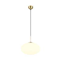Trio FOMENTO hanglamp | messing mat/wit | IP20 | E27 | Ø 40 cm