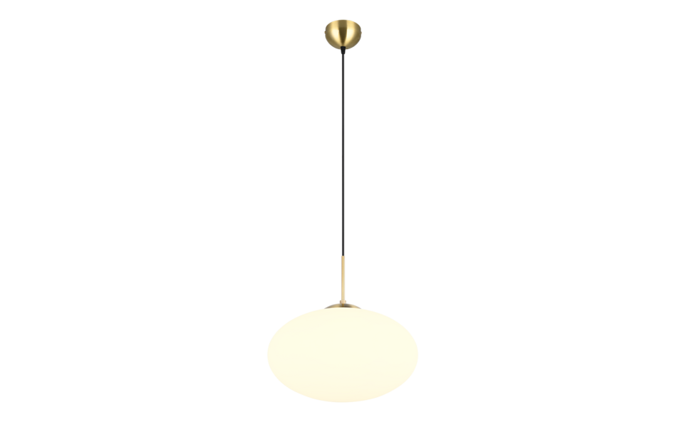 Trio Lighting Trio FOMENTO hanglamp | E27 Fitting | messing mat met wit | Ø 40 cm | IP20 | excl. 1x E27 | max. 15W Trio Lighting Trio FOMENTO hanglamp | E27 Fitting | messing mat met wit | Ø 40 cm | IP20 | excl. 1x E27 | max. 15W