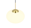 Trio Lighting Trio FOMENTO hanglamp | E27 Fitting | messing mat met wit | Ø 40 cm | IP20 | excl. 1x E27 | max. 15W