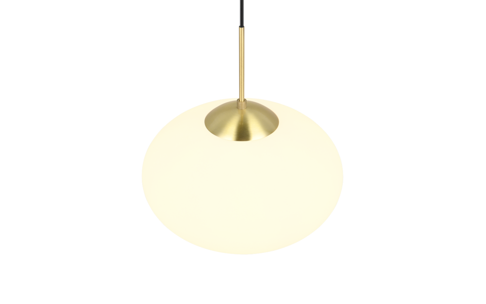 Trio Lighting Trio FOMENTO hanglamp | E27 Fitting | messing mat met wit | Ø 40 cm | IP20 | excl. 1x E27 | max. 15W Trio Lighting Trio FOMENTO hanglamp | E27 Fitting | messing mat met wit | Ø 40 cm | IP20 | excl. 1x E27 | max. 15W