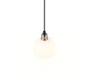 Trio Lighting Trio MOLLY hanglamp | E14 Fitting | nikkel mat met wit | Ø 12 cm | IP20 | excl. 1x E14 | max. 10W