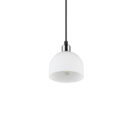 Trio Lighting Trio MOLLY hanglamp | E14 Fitting | nikkel mat met wit | Ø 12 cm | IP20 | excl. 1x E14 | max. 10W