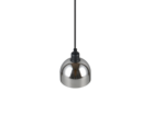 Trio Lighting Trio MOLLY hanglamp | E14 Fitting | mat zwart met verchroomd | Ø 12 cm | IP20 | excl. 1x E14 | max. 10W