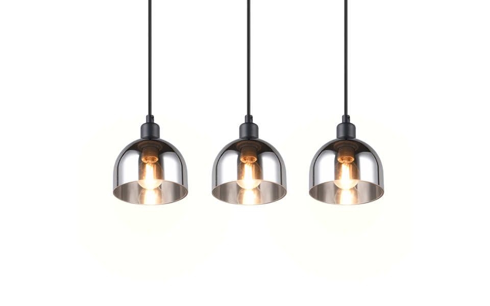 Trio Lighting Trio MOLLY pendant light | 3x E14 max 40W | black | IP20 | 120 cm
