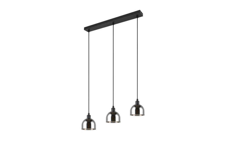 Trio Lighting Trio MOLLY pendant light | 3x E14 max 40W | black | IP20 | 120 cm
