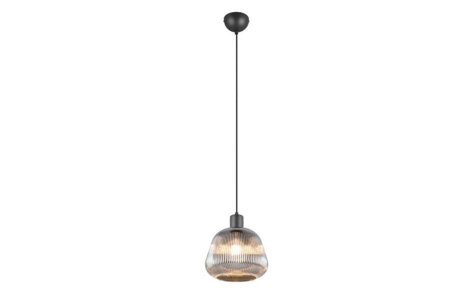 Trio Lighting Trio TARIFA hanglamp | E27 Fitting | mat zwart met verchroomd | Ø 22 cm | IP20 | excl. 1x E27 | max. 25W Trio Lighting Trio TARIFA hanglamp | E27 Fitting | mat zwart met verchroomd | Ø 22 cm | IP20 | excl. 1x E27 | max. 25W