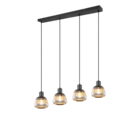 Trio Lighting Trio TARIFA pendant light | 4x E27 max 40W | black | Ø 80 cm | IP20 | 150 cm