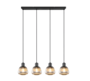 Trio Lighting Trio TARIFA pendant light | 4x E27 max 40W | black | Ø 80 cm | IP20 | 150 cm