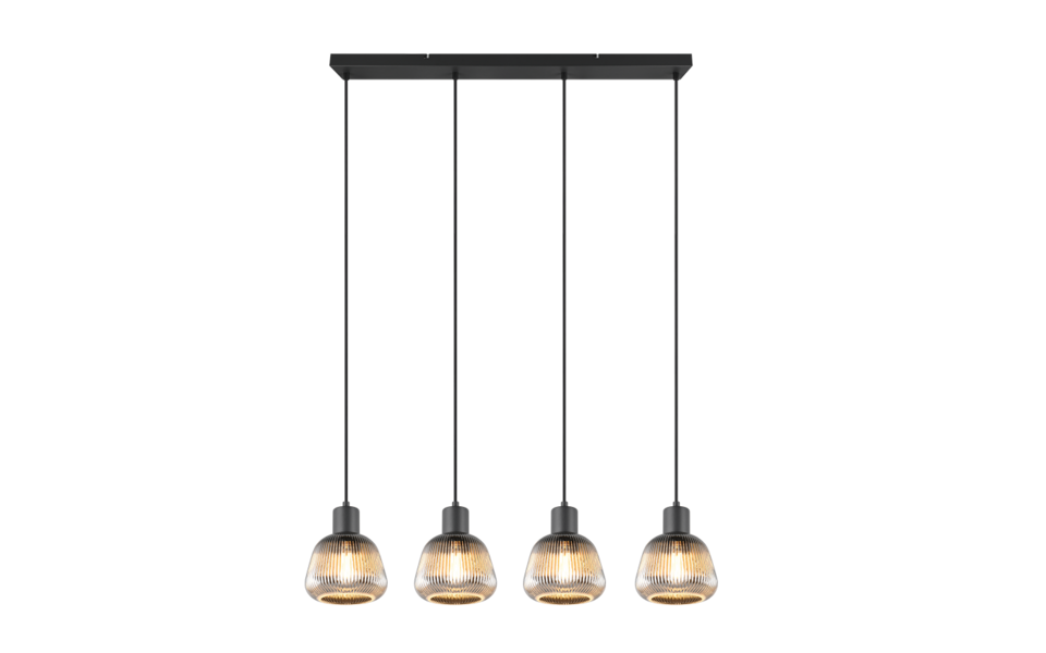 Trio Lighting Trio TARIFA pendant light | 4x E27 max 40W | black | Ø 80 cm | IP20 | 150 cm Trio Lighting Trio TARIFA pendant light | 4x E27 max 40W | black | Ø 80 cm | IP20 | 150 cm
