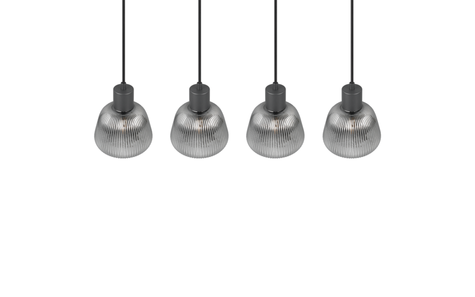 Trio Lighting Trio TARIFA hanglamp | E27 Fitting | mat zwart | Ø 15 cm | IP20 | excl. 4x E27 | max. 25W Trio Lighting Trio TARIFA hanglamp | E27 Fitting | mat zwart | Ø 15 cm | IP20 | excl. 4x E27 | max. 25W