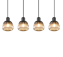 Trio Lighting Trio TARIFA hanglamp | E27 Fitting | mat zwart | Ø 15 cm | IP20 | excl. 4x E27 | max. 25W