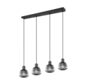 Trio Lighting Trio TARIFA pendant light | 4x E27 max 40W | black | Ø 80 cm | IP20 | 150 cm
