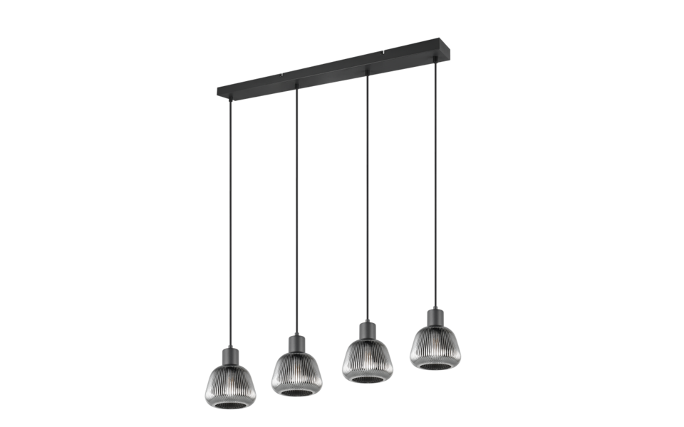 Trio Lighting Trio TARIFA hanglamp | E27 Fitting | mat zwart | Ø 15 cm | IP20 | excl. 4x E27 | max. 25W Trio Lighting Trio TARIFA hanglamp | E27 Fitting | mat zwart | Ø 15 cm | IP20 | excl. 4x E27 | max. 25W