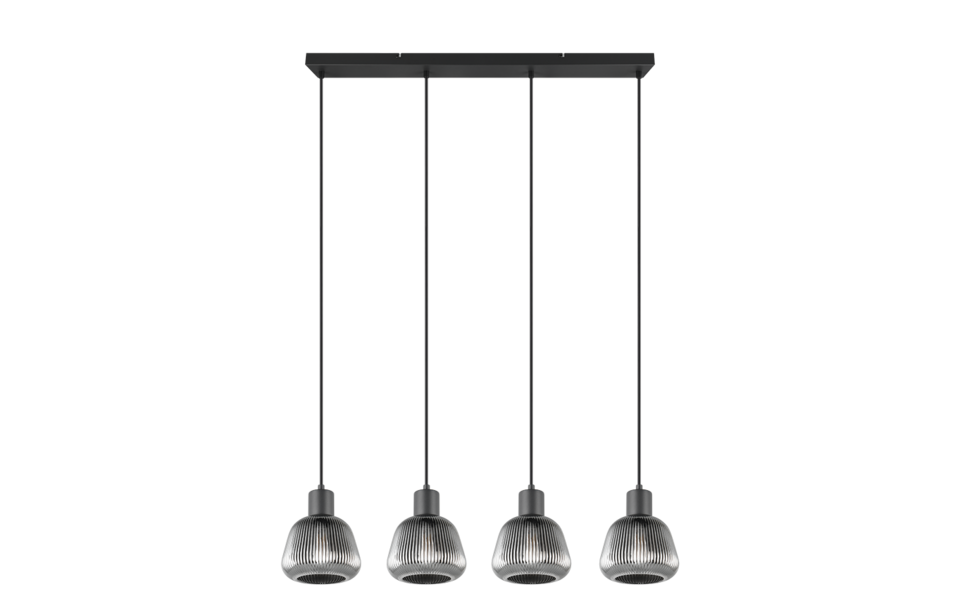 Trio Lighting Trio TARIFA hanglamp | E27 Fitting | mat zwart | Ø 15 cm | IP20 | excl. 4x E27 | max. 25W Trio Lighting Trio TARIFA hanglamp | E27 Fitting | mat zwart | Ø 15 cm | IP20 | excl. 4x E27 | max. 25W