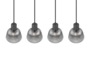 Trio Lighting Trio TARIFA hanglamp | E27 Fitting | mat zwart | Ø 15 cm | IP20 | excl. 4x E27 | max. 25W