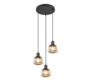 Trio Lighting Trio TARIFA hanglamp | E27 Fitting | mat zwart | Ø 37,5 cm | IP20 | excl. 3x E27 | max. 25W