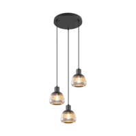 Trio TARIFA pendant light | E27 | black | Ø 25 cm | IP20 Trio TARIFA pendant light | E27 | black | Ø 25 cm | IP20