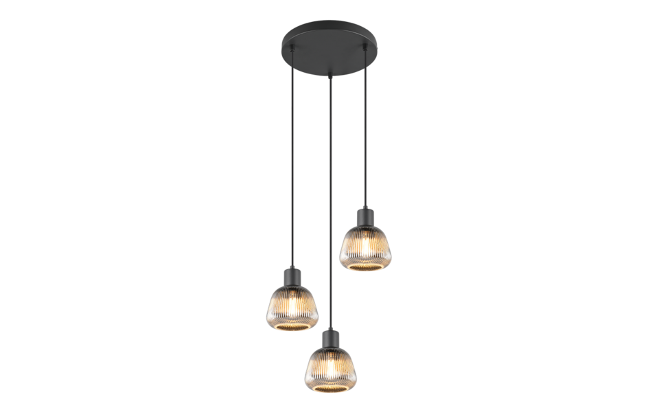 Trio Lighting Trio TARIFA pendant light | 3x E27 max 40W | black | Ø 25 cm | IP20 | 150 cm Trio Lighting Trio TARIFA pendant light | 3x E27 max 40W | black | Ø 25 cm | IP20 | 150 cm