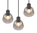 Trio Lighting Trio TARIFA hanglamp | E27 Fitting | mat zwart | Ø 37,5 cm | IP20 | excl. 3x E27 | max. 25W